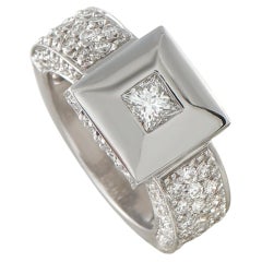 18K White Gold 0.65ct Diamond Pyramid Ring MF07-071726