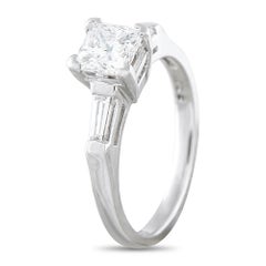 Anillo de compromiso de platino con diamante de 1,22 ct MF25-072826
