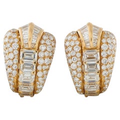 Bvlgari Vintage 18K Yellow Gold 12.0ct Diamond Earrings BV09-071626