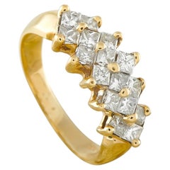 Bague en or jaune 14 carats sertie d'un diamant de 1,60 ct – MF05-081226