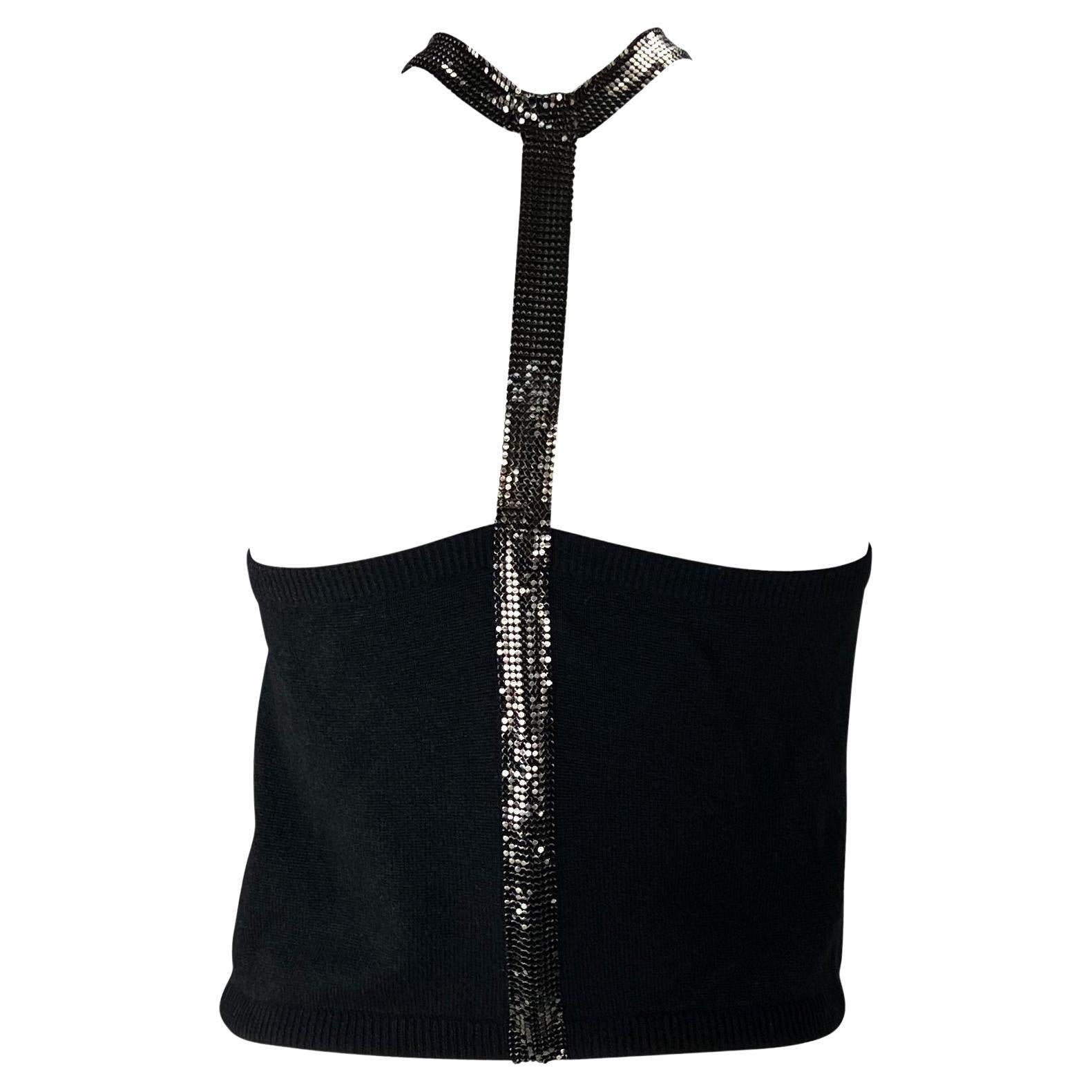 F/W 1998 Gianni Versace by Donatella Ad Campaign Oroton Choker Knit Tube Top 3