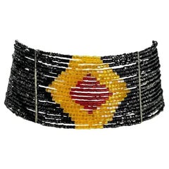 A/I 1998 Christian Dior for Christian Dior by John Galliano Choker con perline Masai
