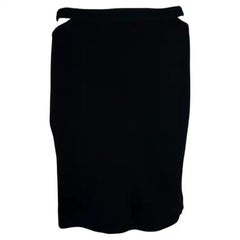 Vintage F/W 1997 Gianni Versace Black Cut Out Runway Runway Skirt