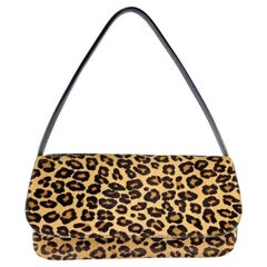 F/W 2000 Dolce & Gabbana Leopard Print Pony Hair Small Shoulder Bag