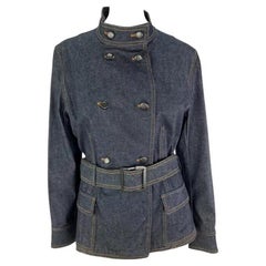 Anfang der 2000er Jahre Yves Saint Laurent by Tom Ford Denimjacke mit Gürtel