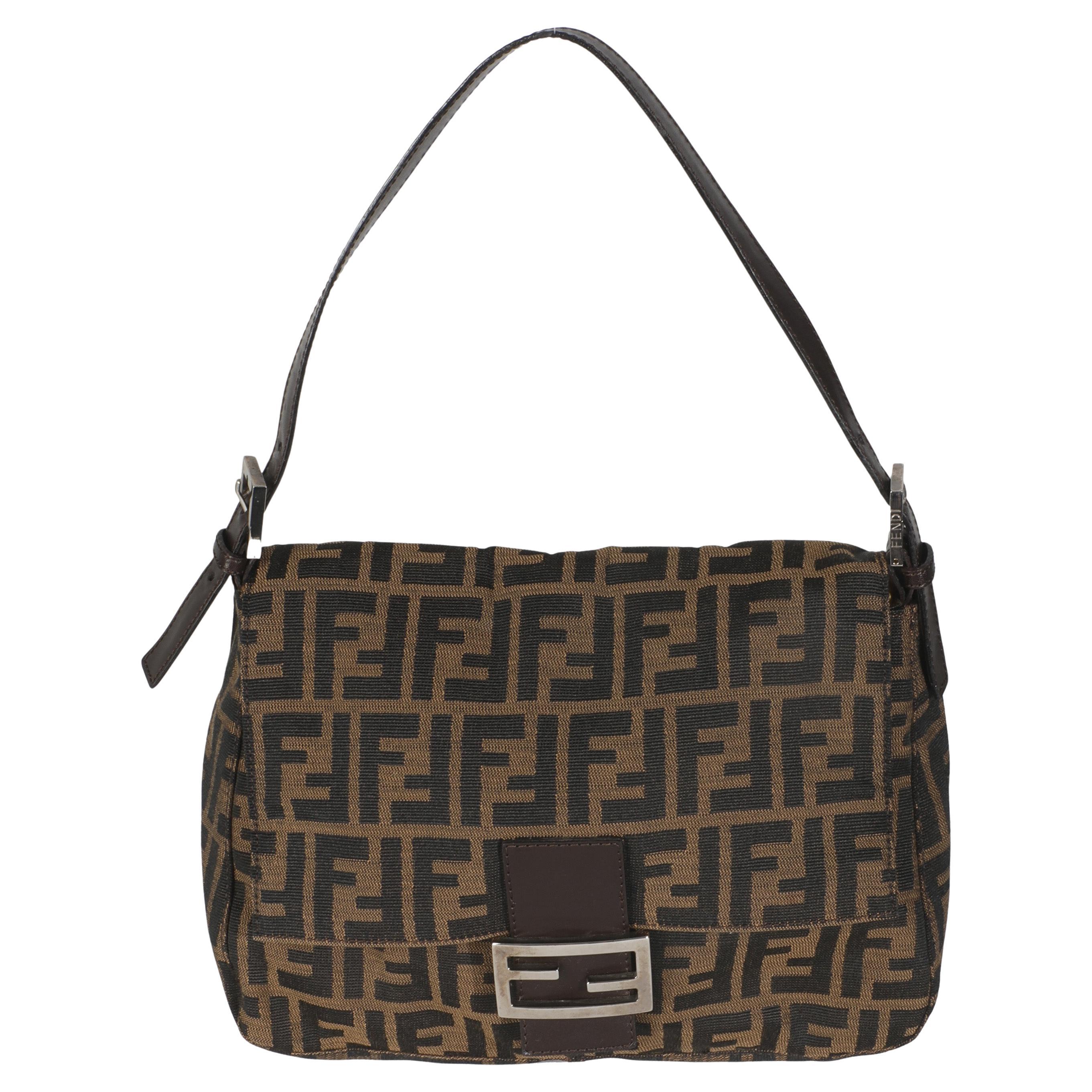Borsa Fendi Marrone Zucca Canvas Mama Baguette