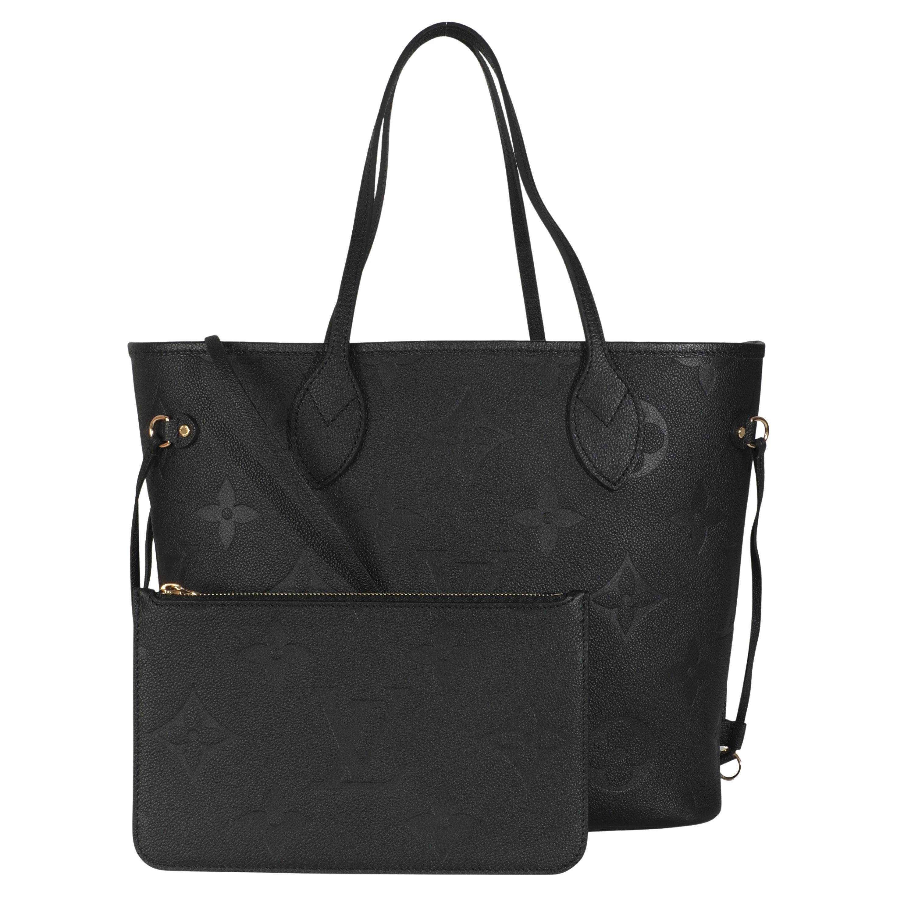 Louis Vuitton Nero Monogram Empreinte Neverfull MM