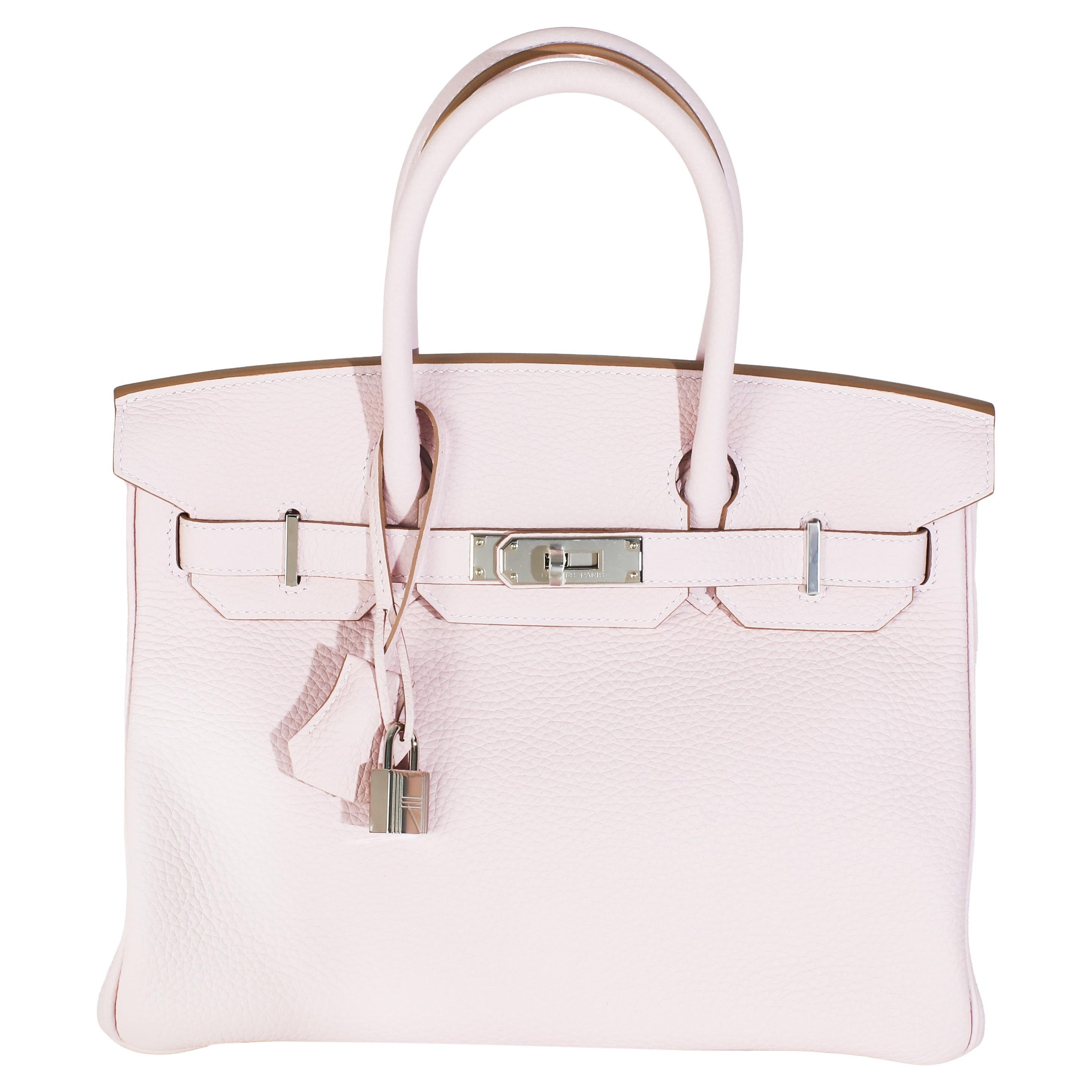 Hermès Birkin 30 PHW color malva pallido Togo in vendita