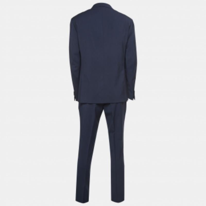 Fendi Traje azul marino de lana de un solo pecho L en Bueno estado para la venta en Dubai, Al Qouz 2