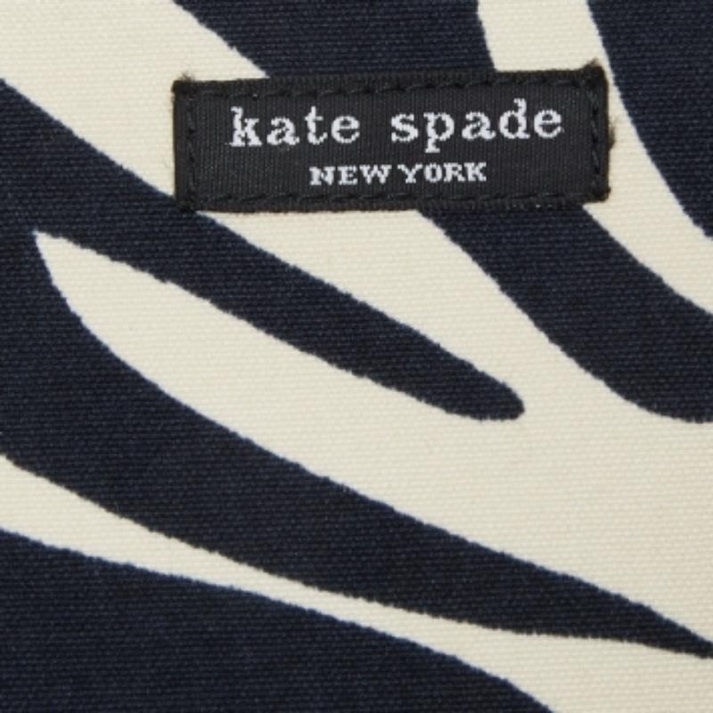 Donna Kate Spade Tote in tela stampata con ibisco nero/bianco in vendita