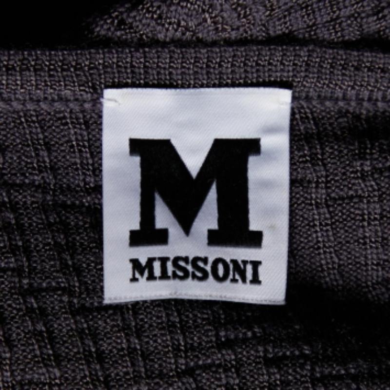 M Missoni Grau gemustertes Strickkleid aus Wollmischung M im Zustand „Hervorragend“ im Angebot in Dubai, Al Qouz 2