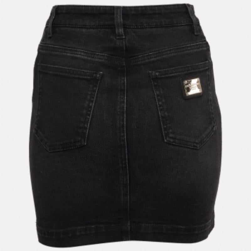 Donna Dolce & Gabbana - Mini gonna in denim nero XS in vendita