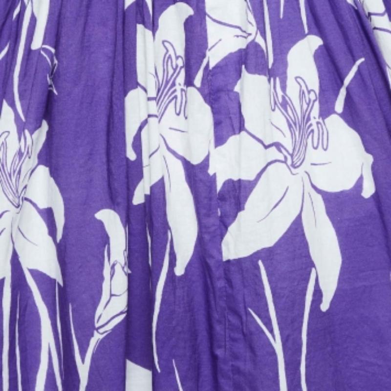 Viola Zimmermann - Maxi abito con volant in cotone con stampa floreale - S in vendita