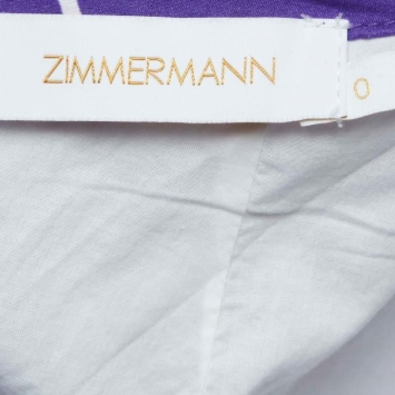 Zimmermann - Maxi abito con volant in cotone con stampa floreale - S In condizioni buone in vendita a Dubai, Al Qouz 2
