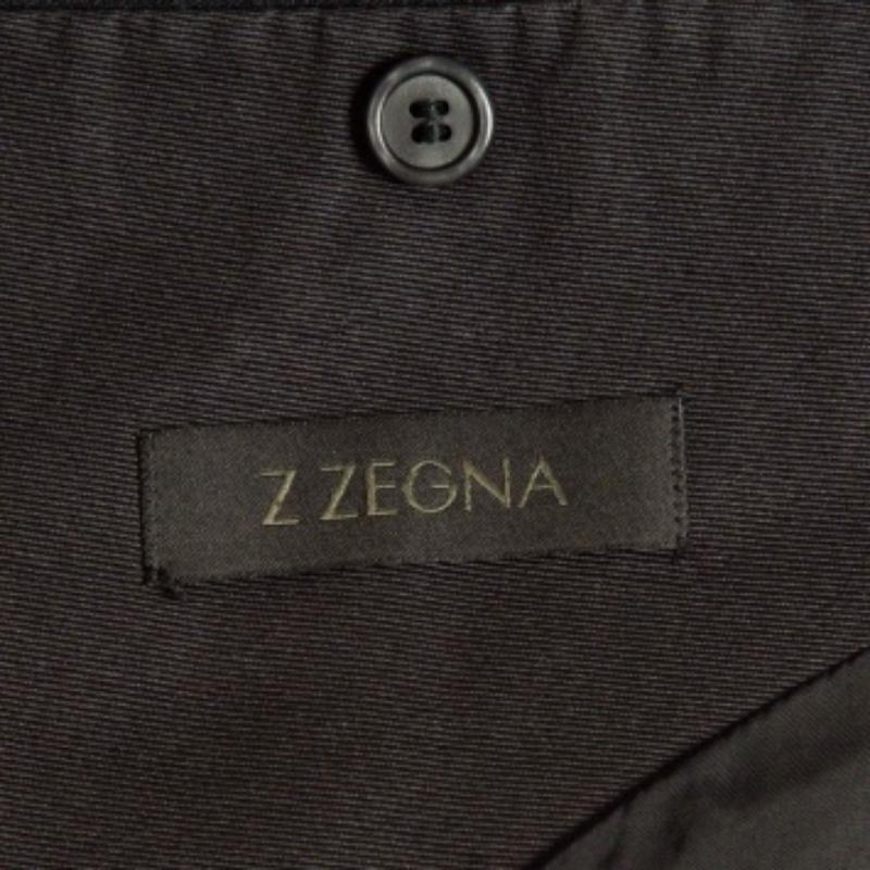 Z Zegna Abito con pantaloni monopetto in lana nera L.L.A. In condizioni discrete in vendita a Dubai, Al Qouz 2