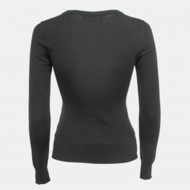 Nero Dolce & Gabbana - Top a maniche lunghe in maglia con stampa floreale - S in vendita