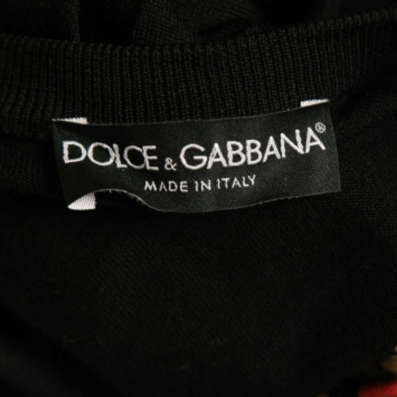 Dolce & Gabbana - Top a maniche lunghe in maglia con stampa floreale - S In condizioni buone in vendita a Dubai, Al Qouz 2