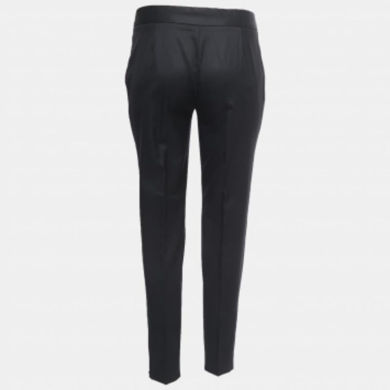 Donna Stella McCartney - Pantaloni neri in lana dal taglio dritto M. in vendita