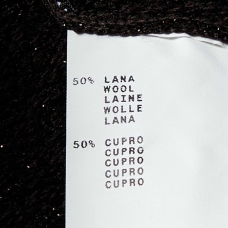 Nero Etro - Gonna midi in lana e lurex marrone S in vendita