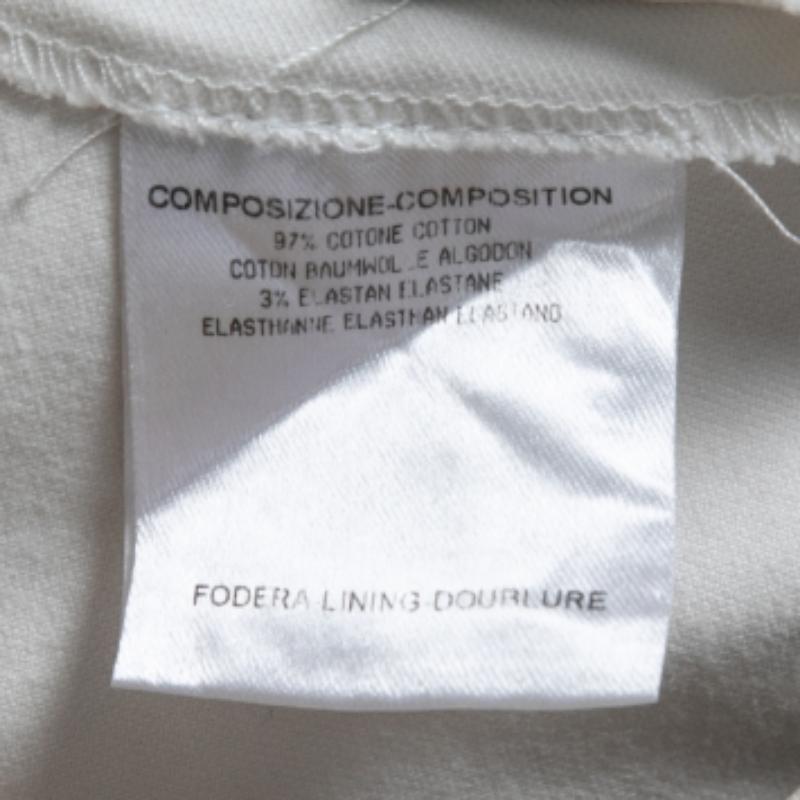 Gucci Pantalones de algodón blanco roto S Gris en venta