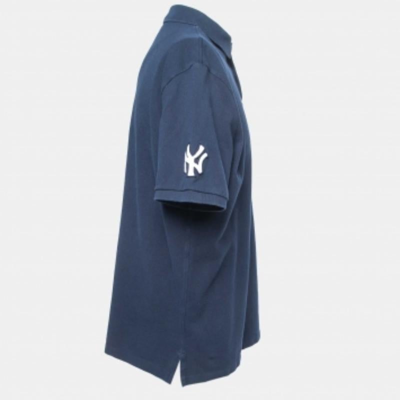 Polo Ralph Lauren Maglietta in cotone ricamata con logo blu navy I.L.A. In condizioni buone in vendita a Dubai, Al Qouz 2