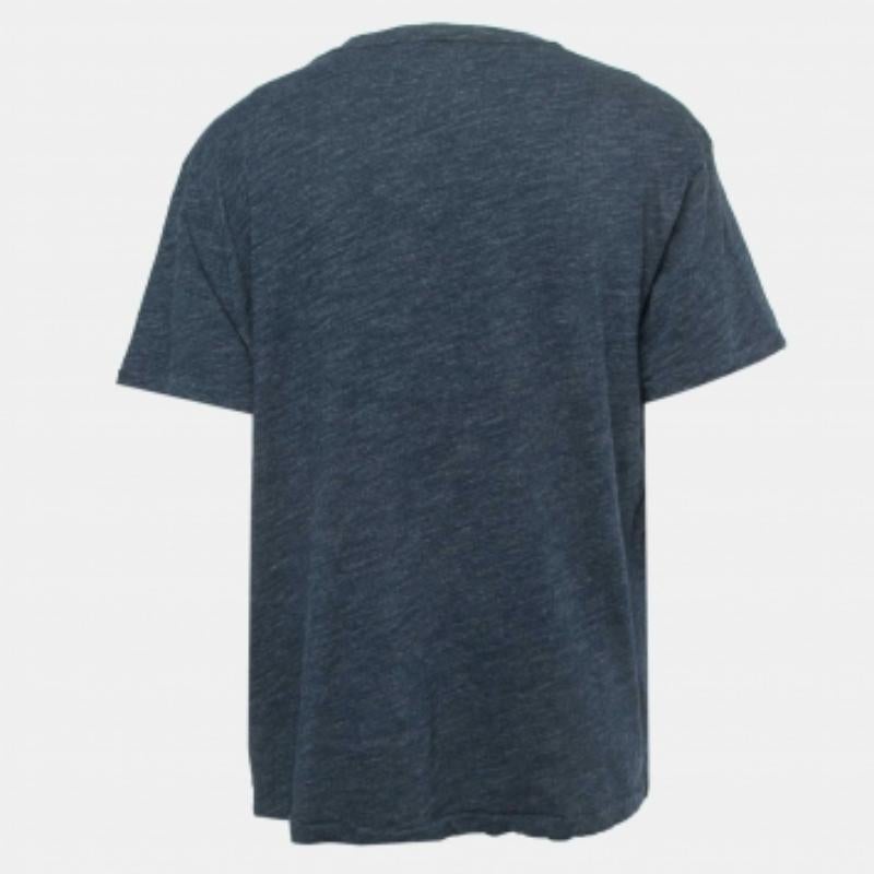 Polo Ralph Lauren Camiseta cuello redondo de algodón bordada con logotipo azul marino XL Negro en venta
