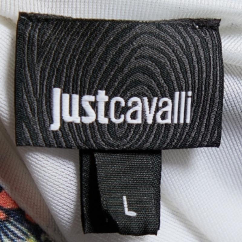De las mujeres Just Cavalli Camiseta sin mangas de punto estampada multicolor L en venta