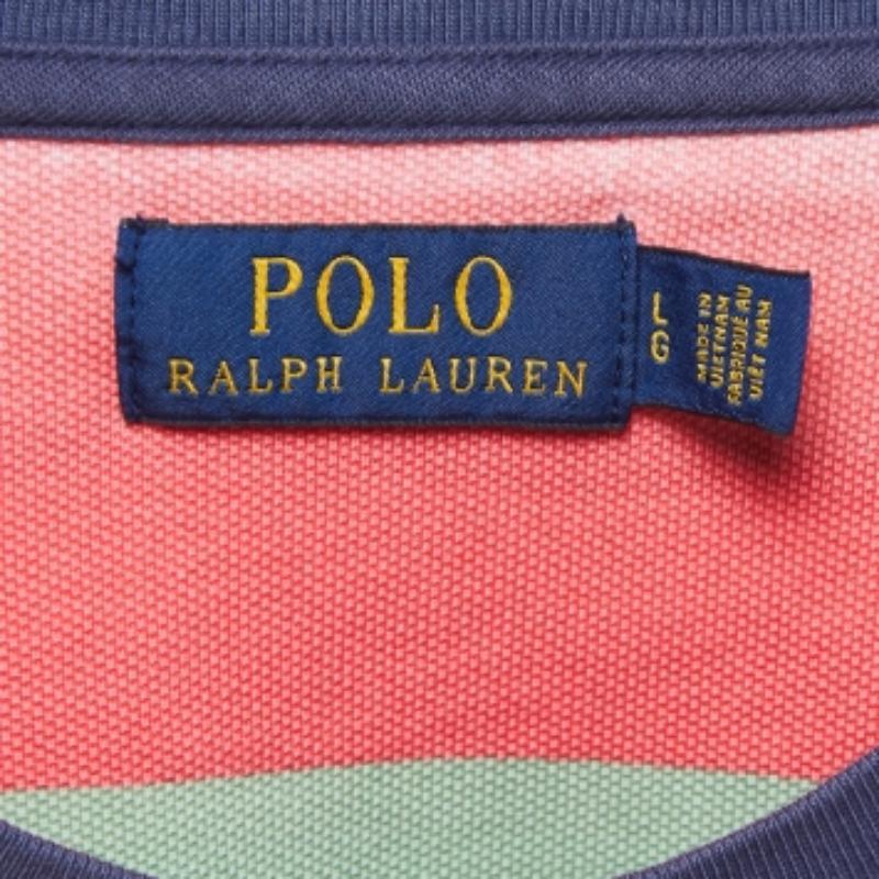 Polo Ralph Lauren Camiseta de manga larga de punto de algodón a rayas multicolor L en Bueno estado para la venta en Dubai, Al Qouz 2