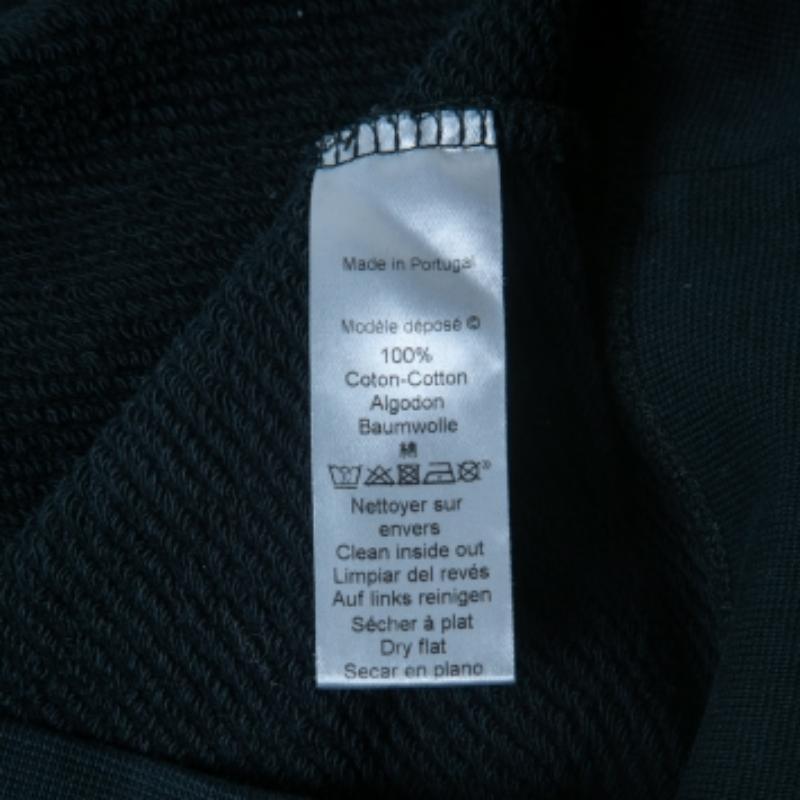Nero Kenzo Felpa girocollo in cotone ricamato con logo squalo blu navy S in vendita