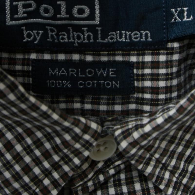 Polo Ralph Lauren Mini Camisa de algodón a cuadros con botones y manga larga XL en Bueno estado para la venta en Dubai, Al Qouz 2