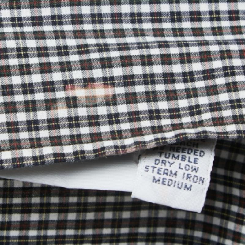 Polo Ralph Lauren Mini Camisa de algodón a cuadros con botones y manga larga XL Gris en venta