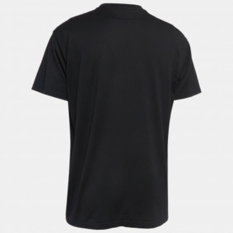 De los hombres Givenchy Camiseta negra de algodón con estampado de tiburón S en venta