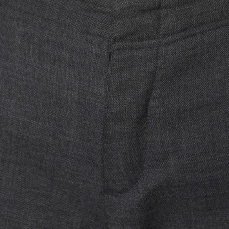 Pantaloni a gamba tesa in lana grigio antracite di Marni S in vendita 1
