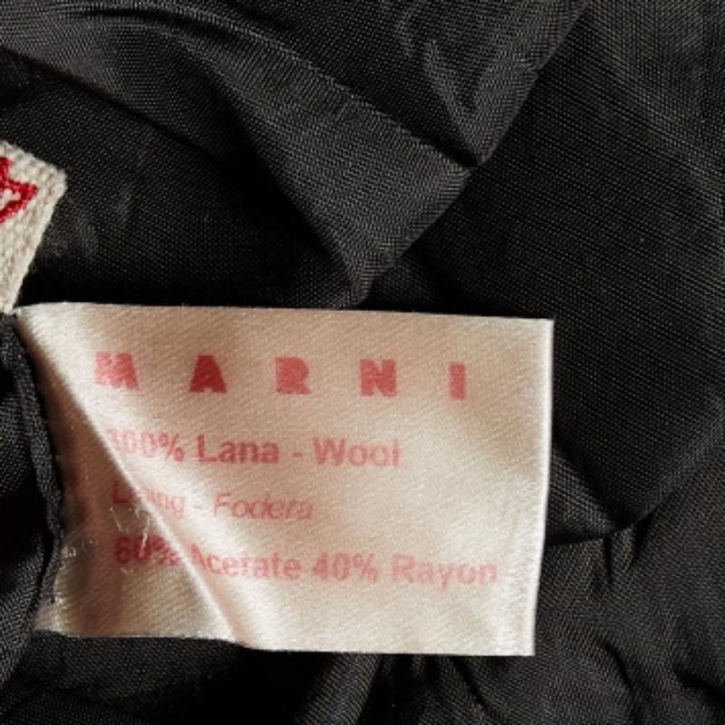 Nero Pantaloni a gamba tesa in lana grigio antracite di Marni S in vendita