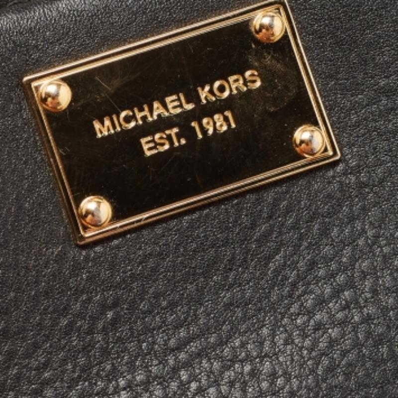 Cartera Jet Set de piel negra con cremallera Michael Kors en venta 5