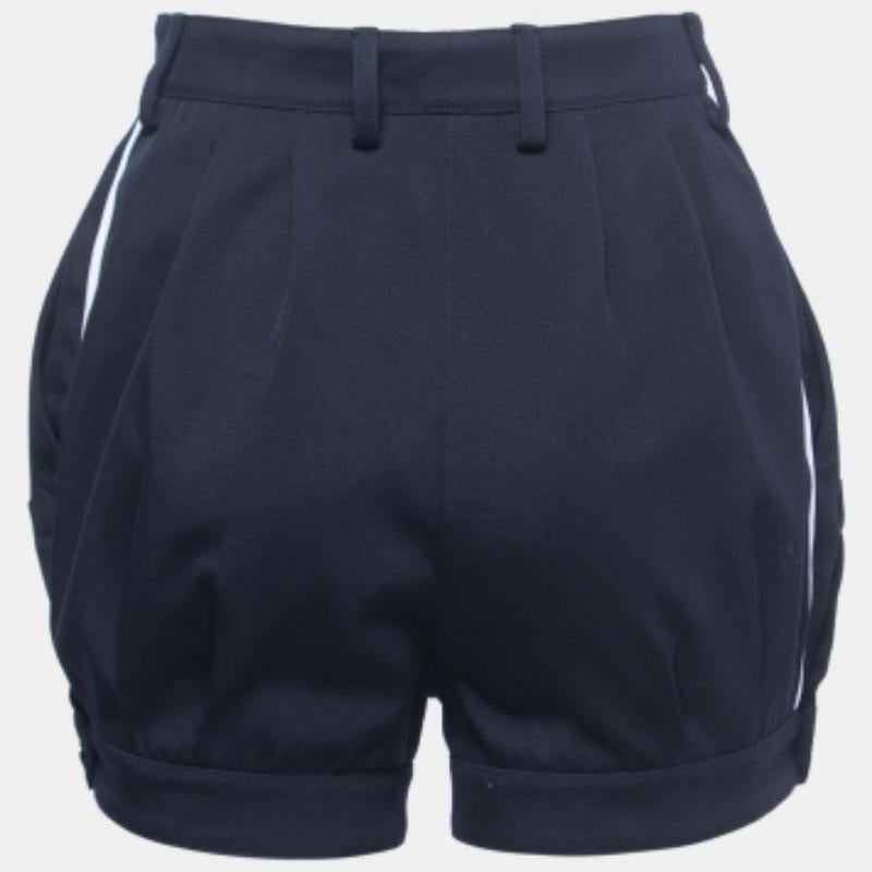 Prada Marineblaue Shorts aus Wolle S Damen im Angebot