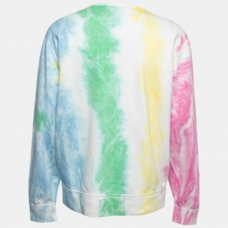 De los hombres Polo Ralph Lauren Sudadera de cuello redondo de algodón con estampado Tie-Dye multicolor L en venta