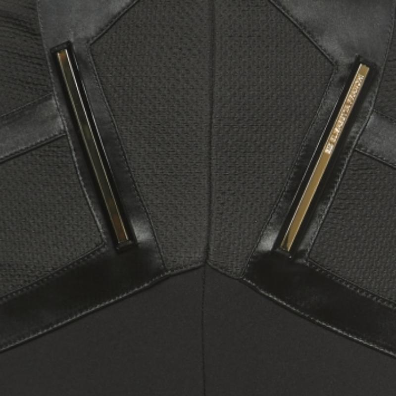 Elisabetta Franchi Pantalones pitillo de cintura alta de crepé elástico negro S en Bueno estado para la venta en Dubai, Al Qouz 2