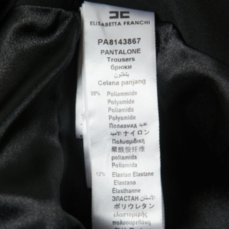 De las mujeres Elisabetta Franchi Pantalones pitillo de cintura alta de crepé elástico negro S en venta