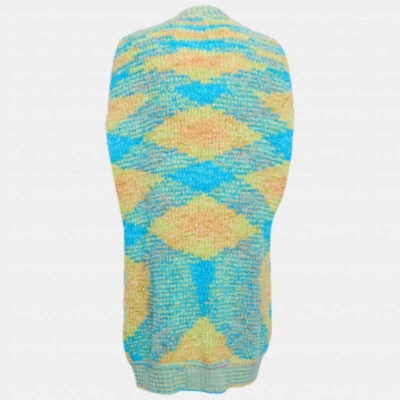 Missoni Cardigan sans manches en laine mélangée à motifs multicolores M-One en vente 1