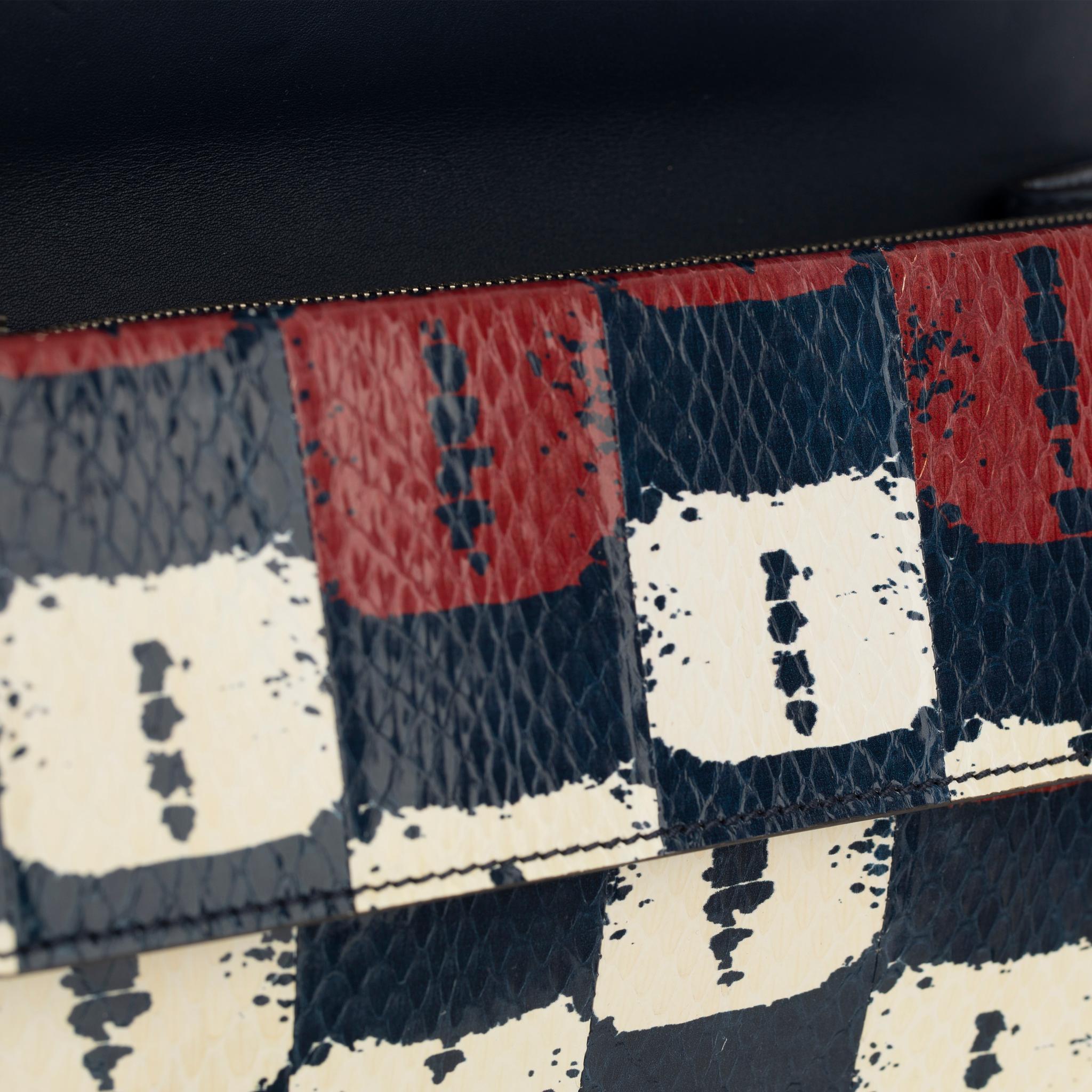 Gucci Dionysus Blau, Rot & Weiß Python Umhängetasche im Angebot 4