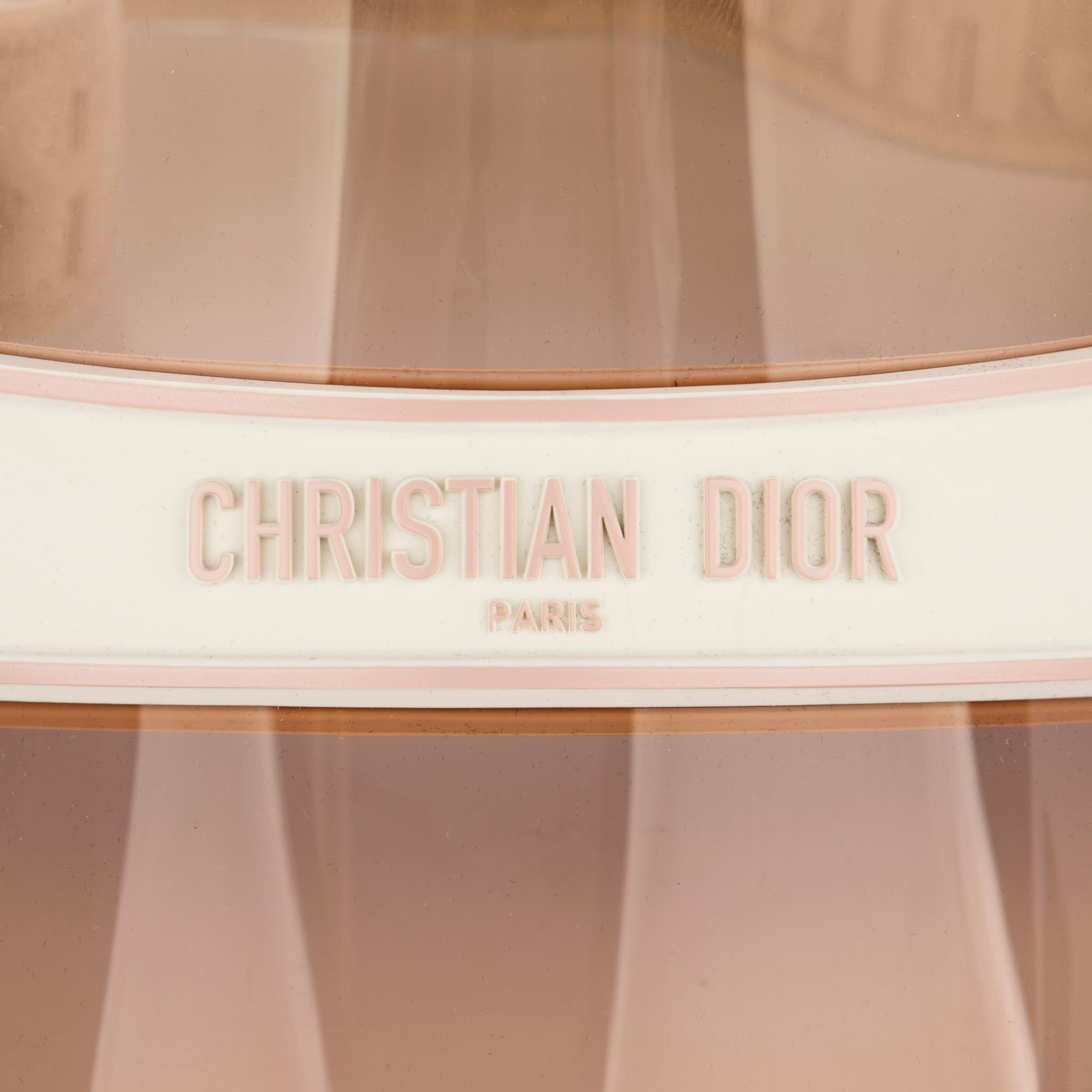 Donna Christian Dior Ecru Club V1U Visiera parasole colorata in vendita