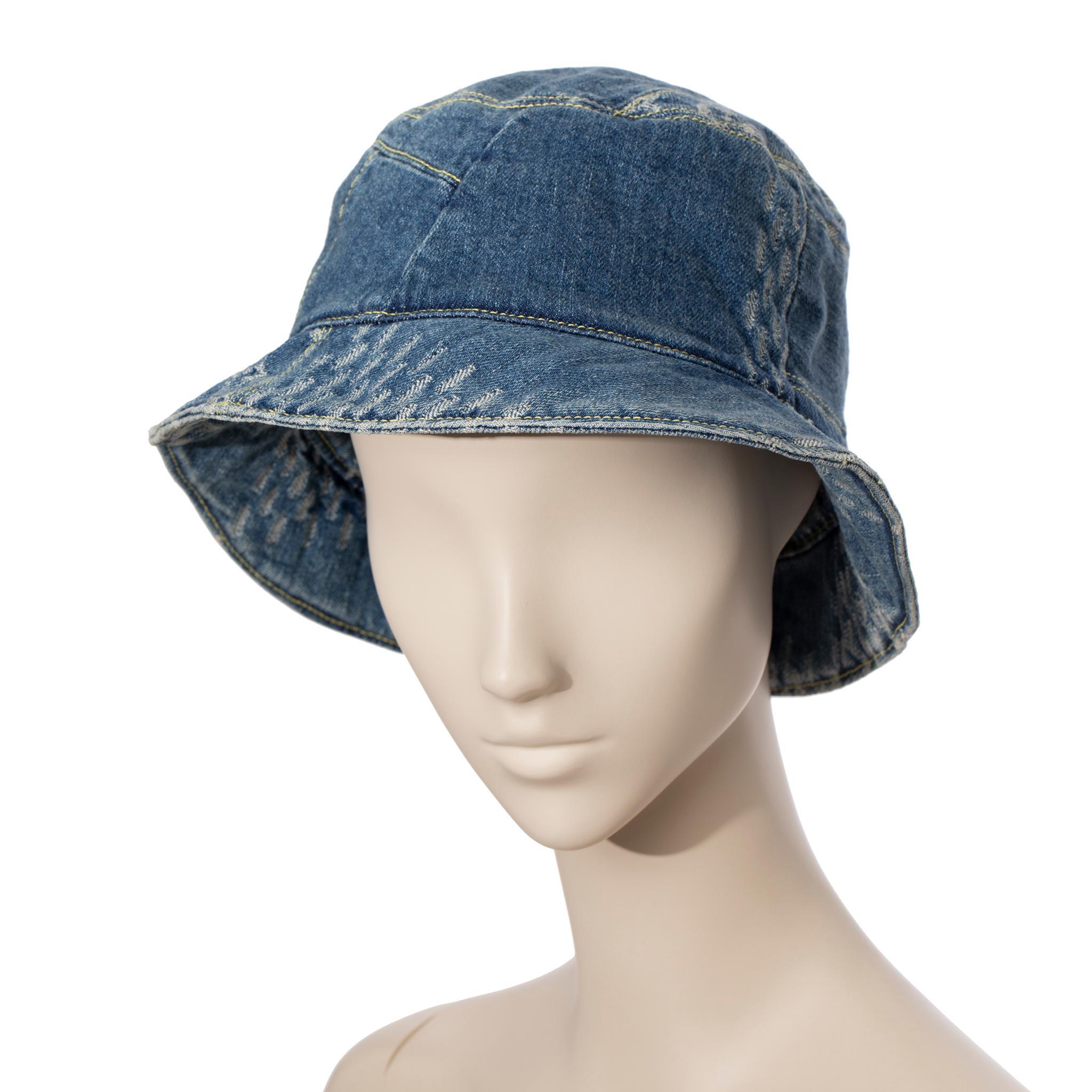 Grigio Cappello a secchiello Louis Vuitton x Nigo Washed Denim in vendita