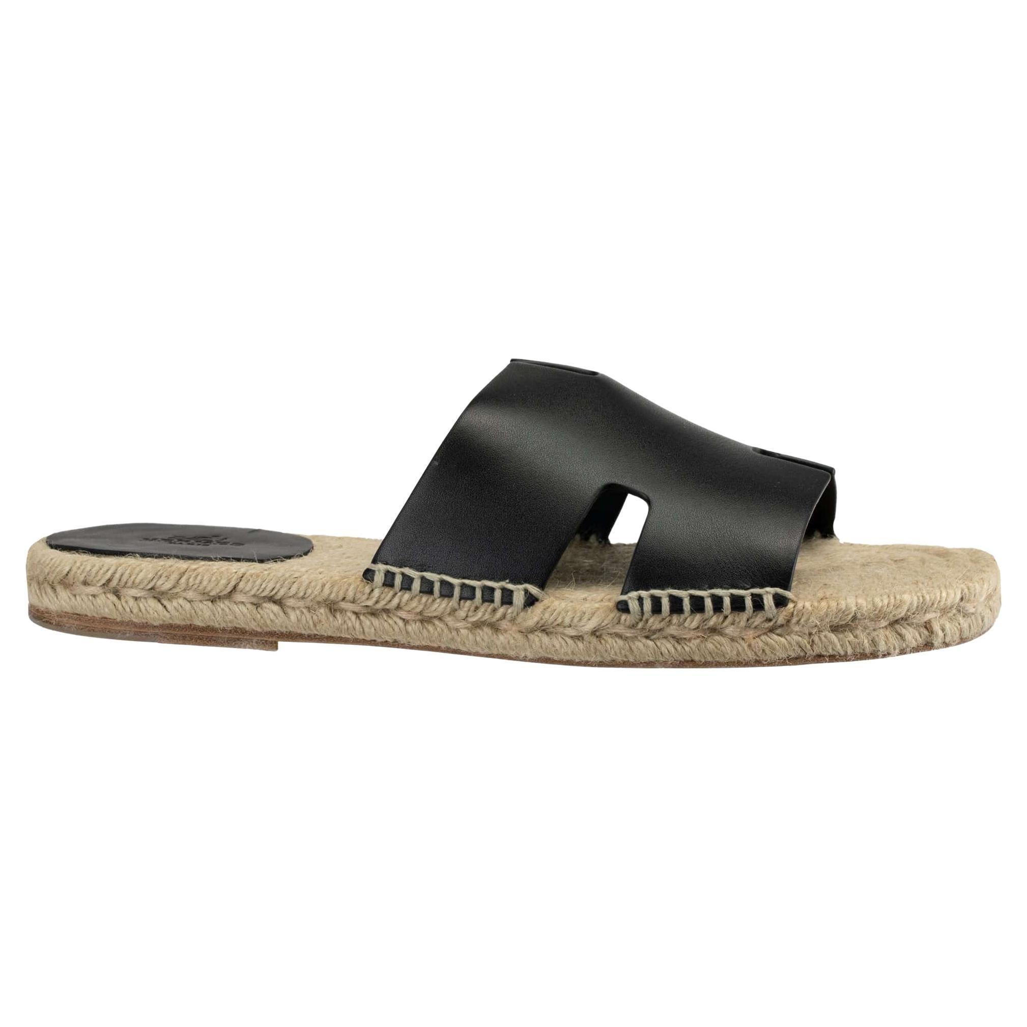 Hermes Antigua Espadrille Schwarz 41 FR