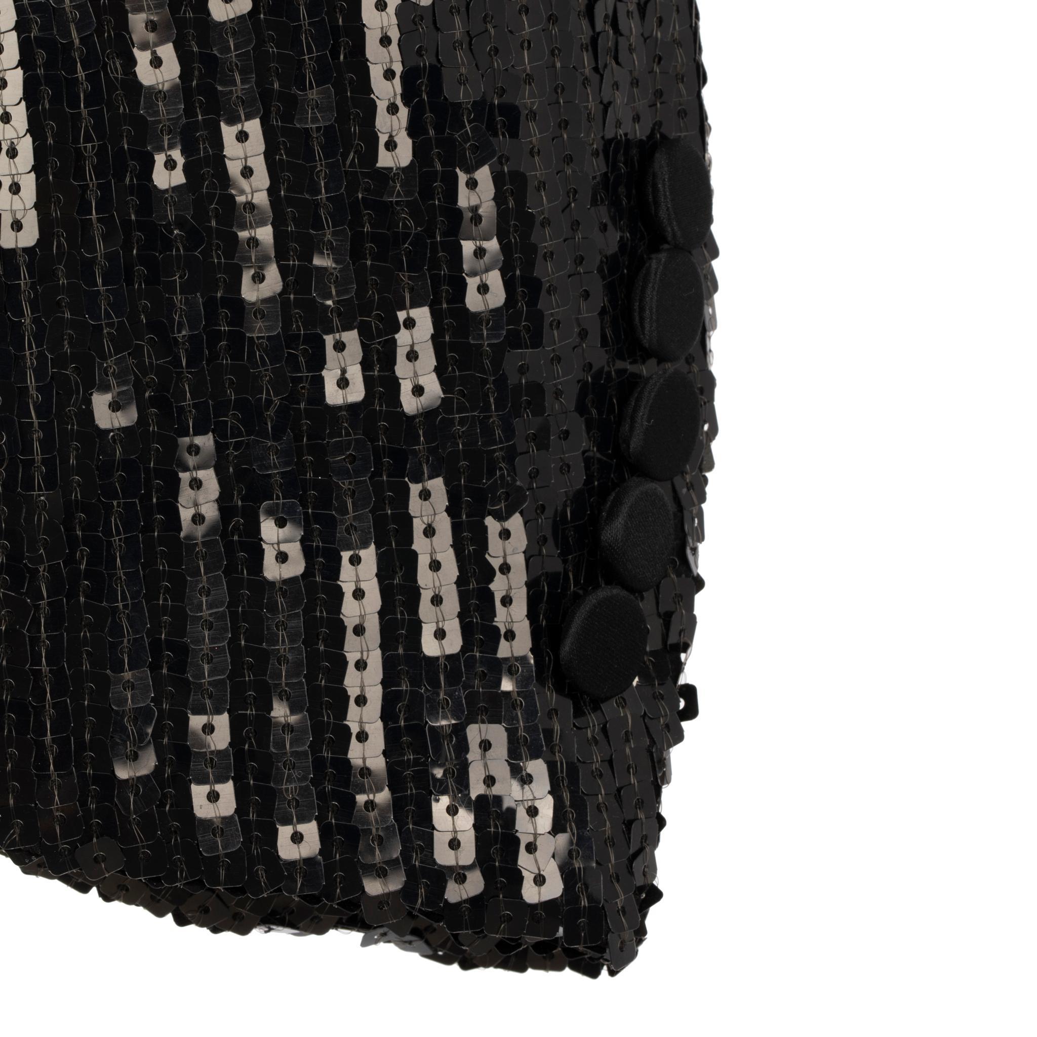 Yves Saint Laurent Veste de soirée à paillettes noir 36 Fr Neuf - En vente à Sydney, New South Wales