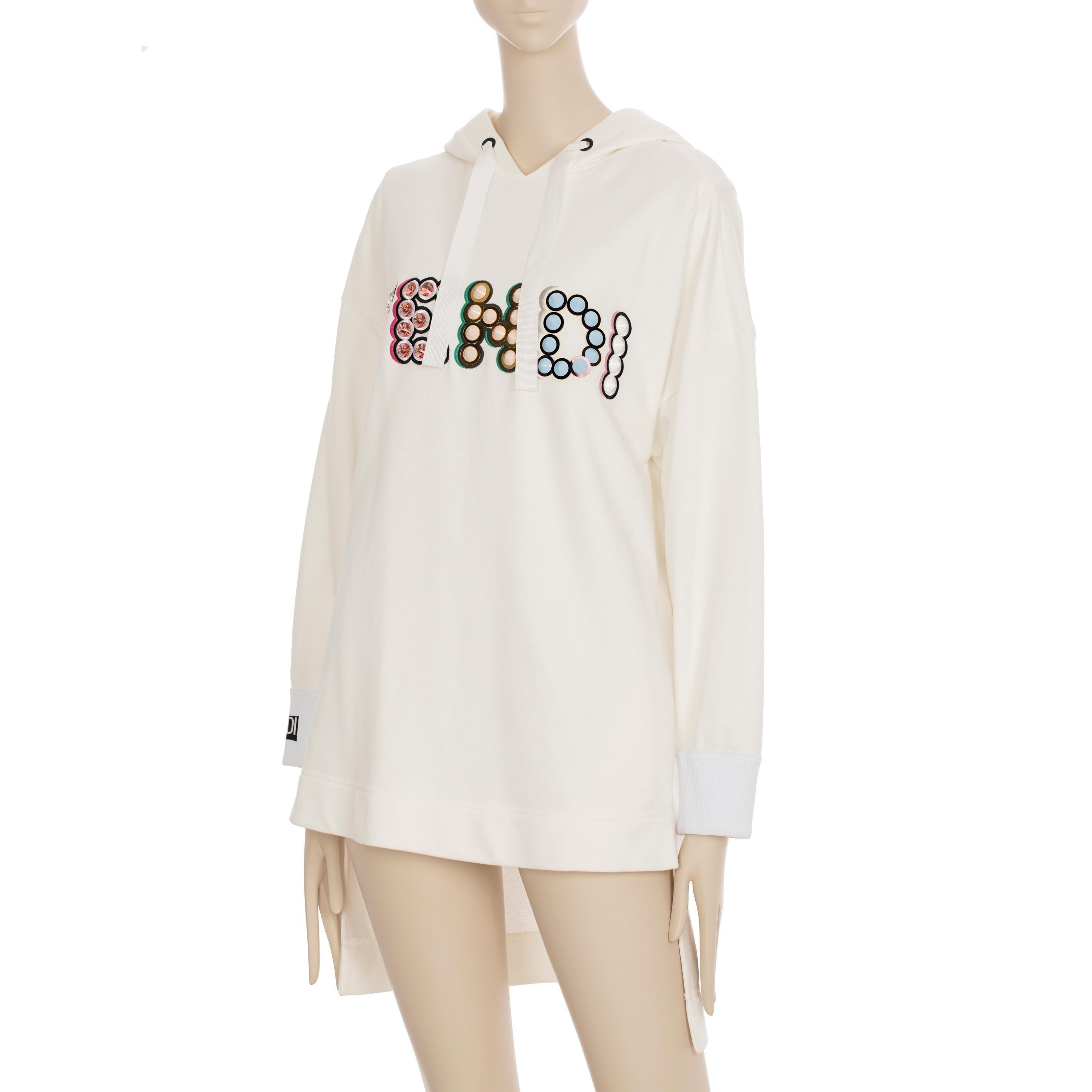 Fendi Sudadera oversize con capucha y detalles de logotipo 38 IT en Excelente estado para la venta en Sydney, New South Wales