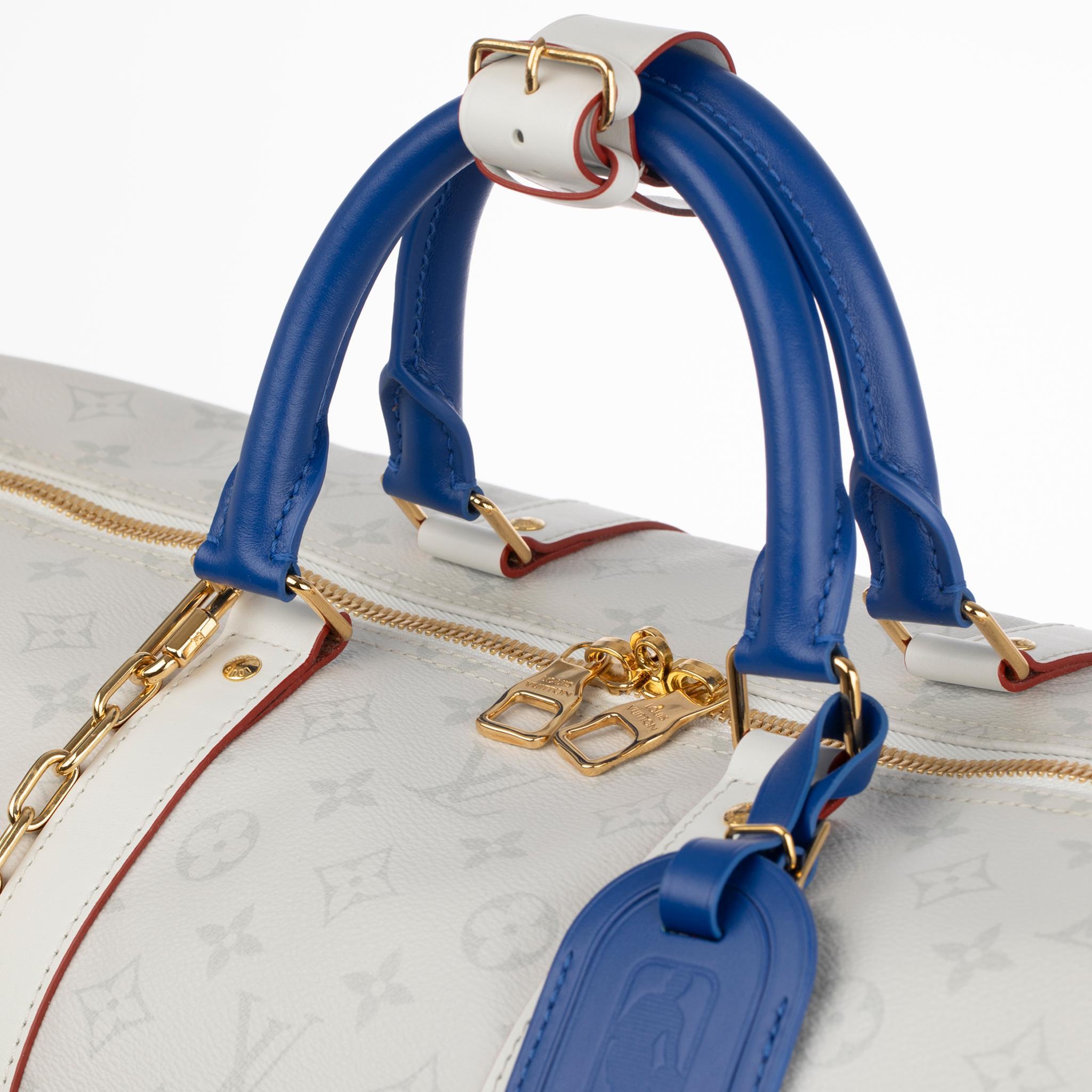 da uomo o donna Louis Vuitton x NBA Virgil Abloh Antarctica Keepall 55 Cm in vendita