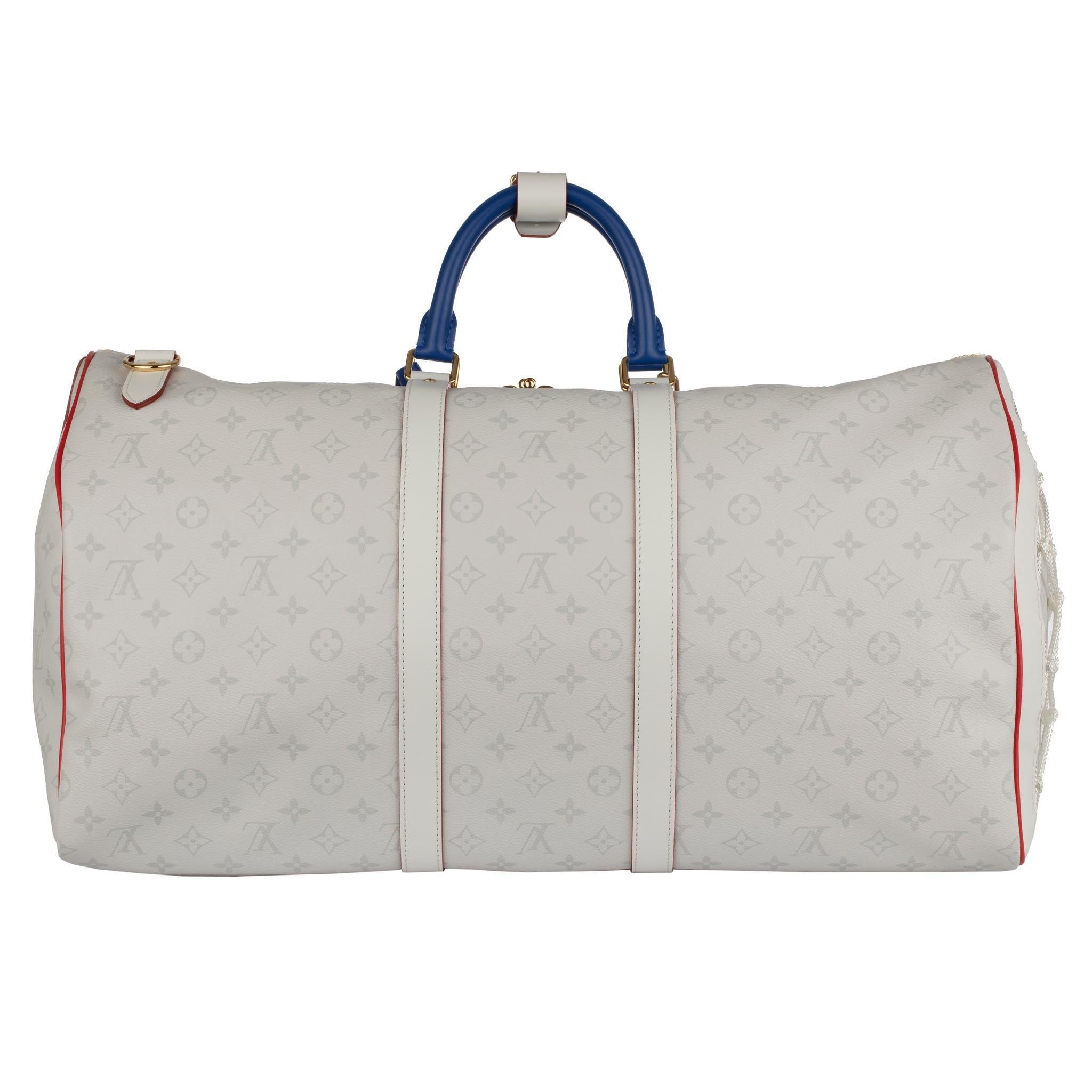 Louis Vuitton x NBA Virgil Abloh Antarctica Keepall 55 Cm in vendita 3