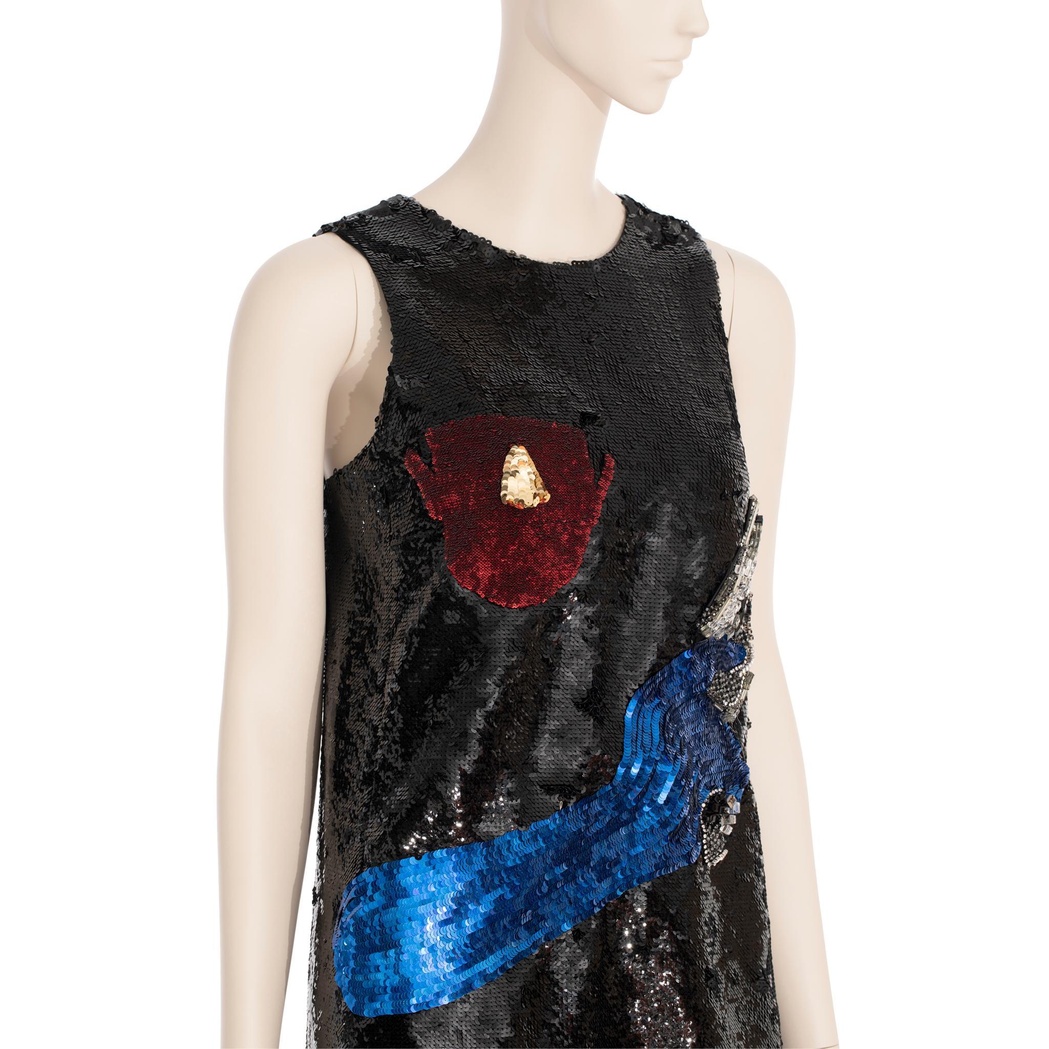 Saint Laurent X Baldessari & Hedi Slimane Mini robe à sequins Look #13 en vente 4