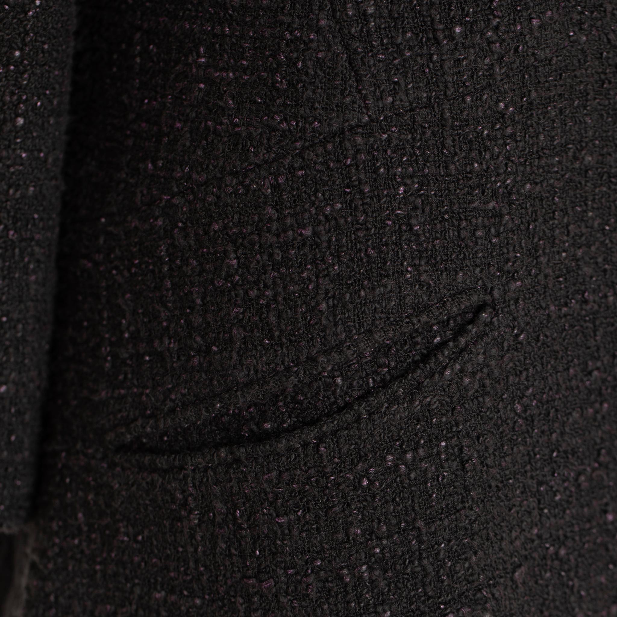 Chanel Tweed Multi-button Crew Neck Jacket 40 FR Pour femmes en vente